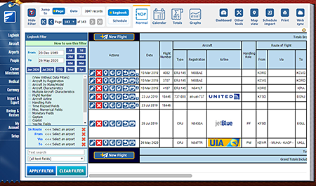 Safelog Pilot Logbook Mac Screenshot 3